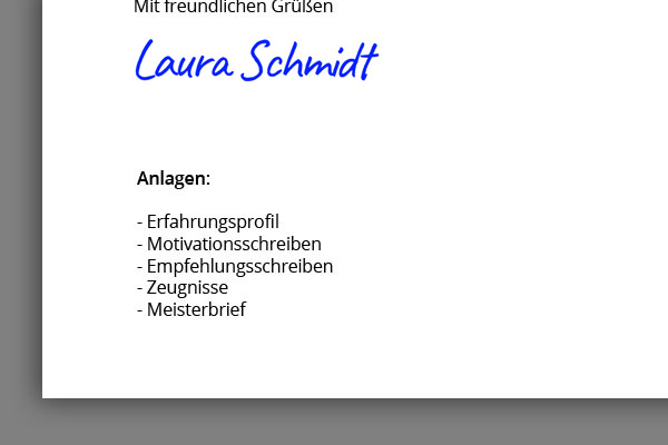 Anlagenverzeichnis vertikal