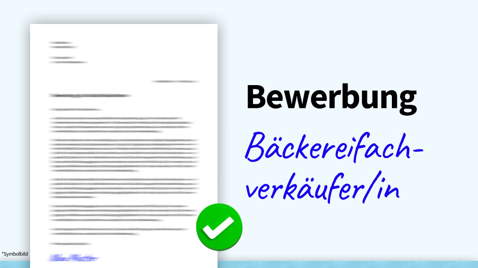 Bewerbung Bäckereifachverkäuferin, Muster, Beispiel, Vorlage