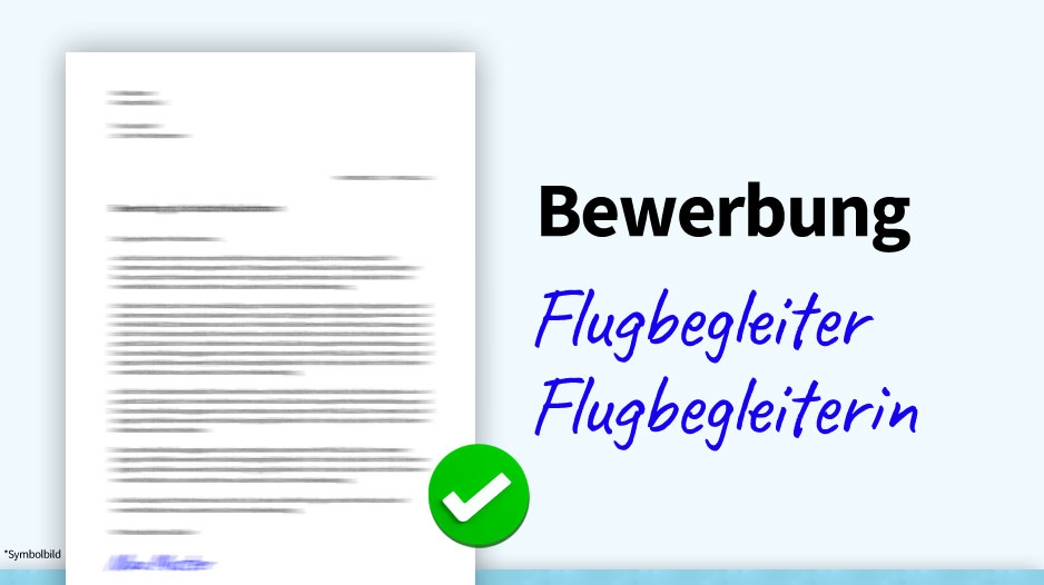 Bewerbung Flugbegleiterin / Stewardess, Muster, Beispiel, Vorlage