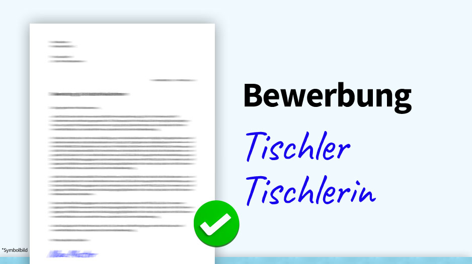 Bewerbung Tischler / Tischlerin, Muster, Beispiel, Vorlage